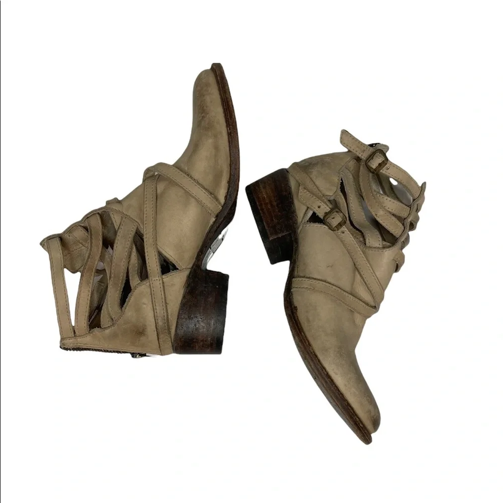 Last Chance….Freebird by Steven Stair Booties in Taupe 6 - Picture 10 of 15